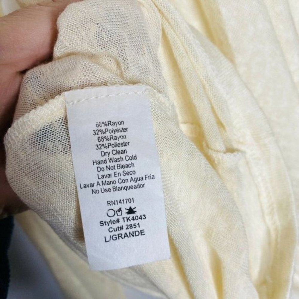 1.4.3. Story By Line Up Open Back Draped Top Cream - Picture 5 of 12